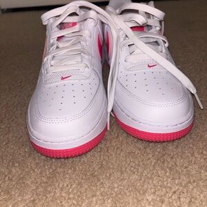 Nike White and Pink Athletic Shoes
